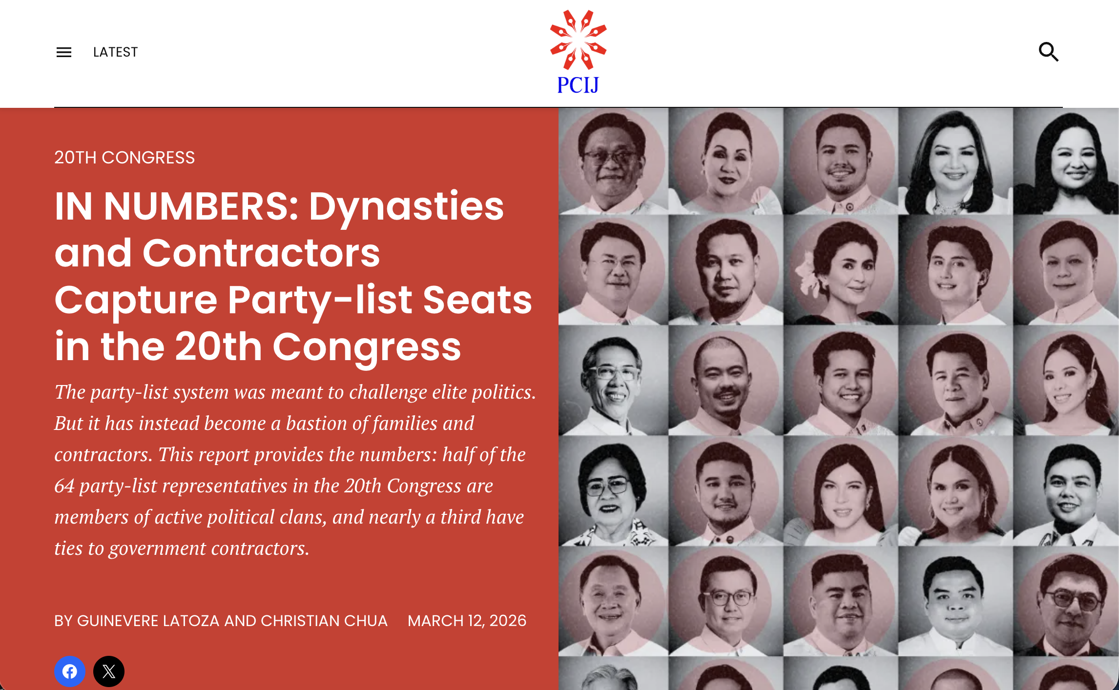 Dynasties and Contractors Capture Party-list Seats in the 20th Congress